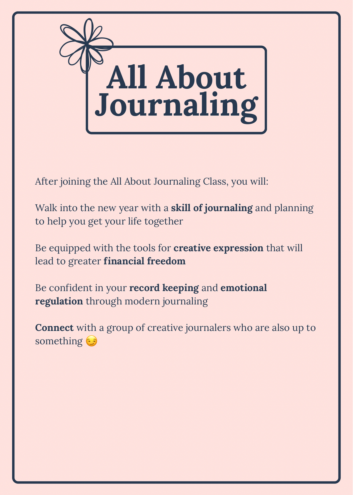 All About Journaling Class