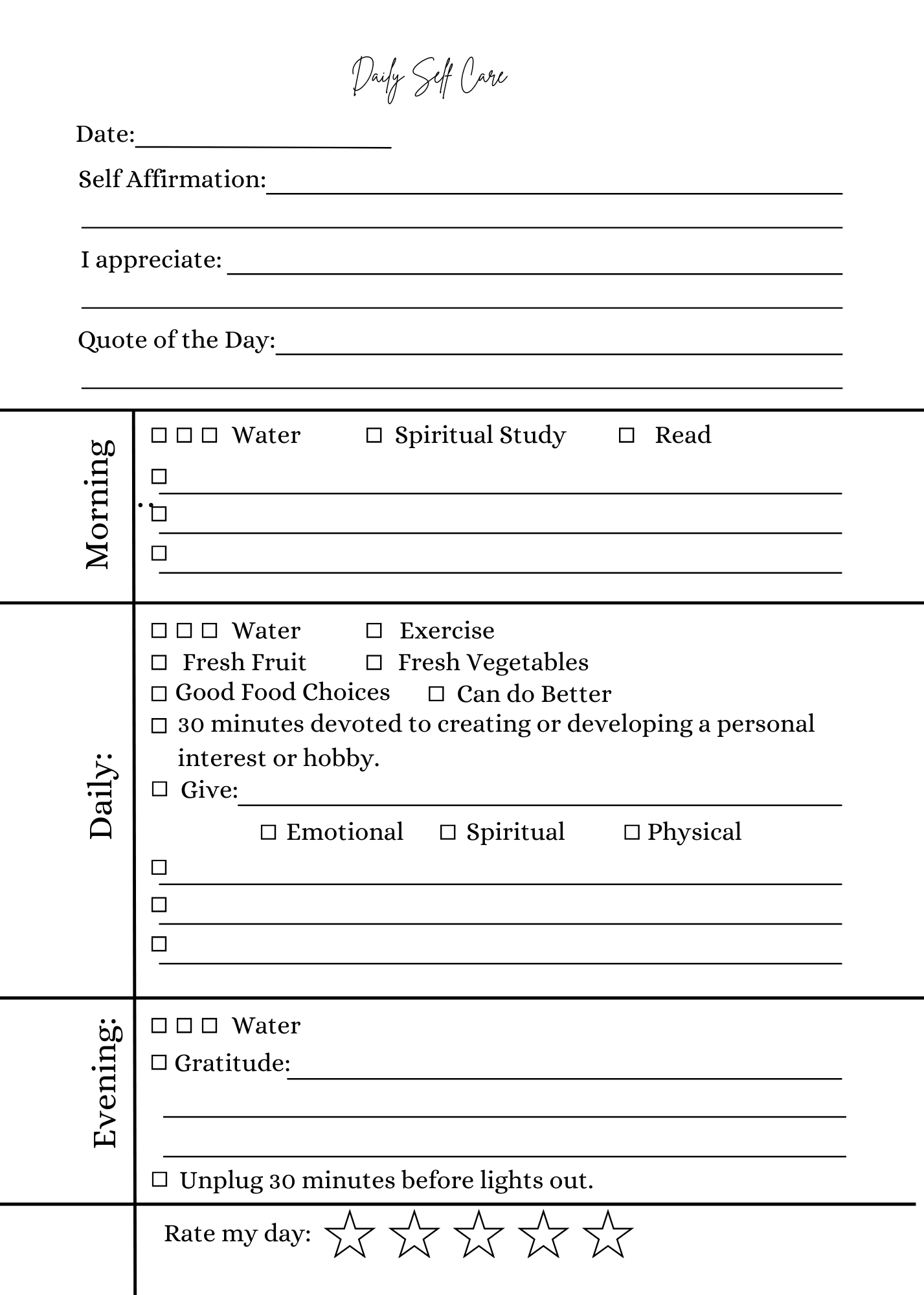 Mikol's Mindfulness Matters Daily Journal