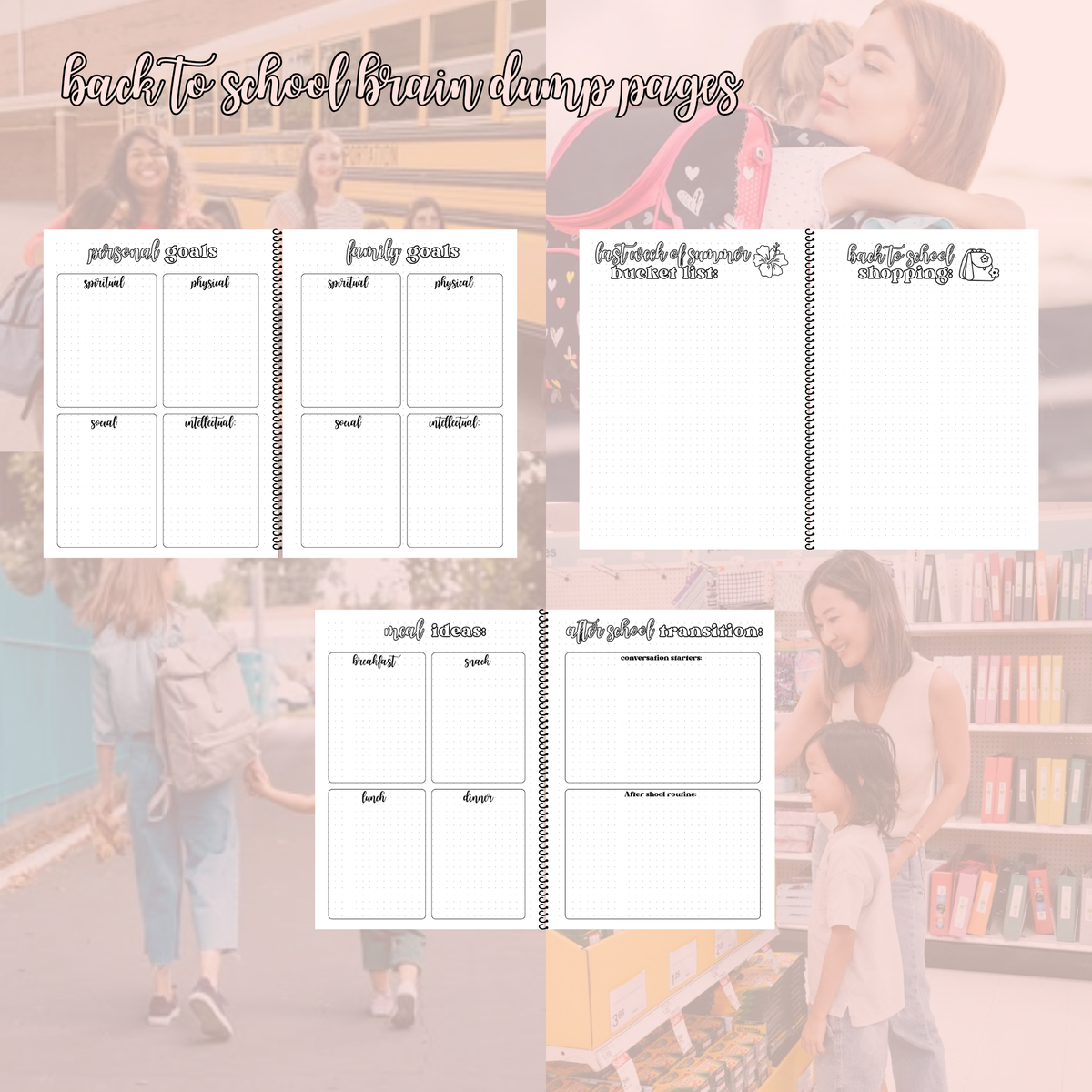 Noelle's Back to School Bullet Journal August 2026 - July 2027