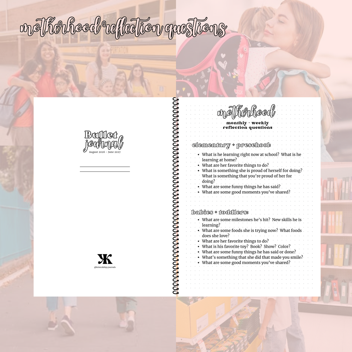 Noelle's Back to School Bullet Journal August 2026 - July 2027