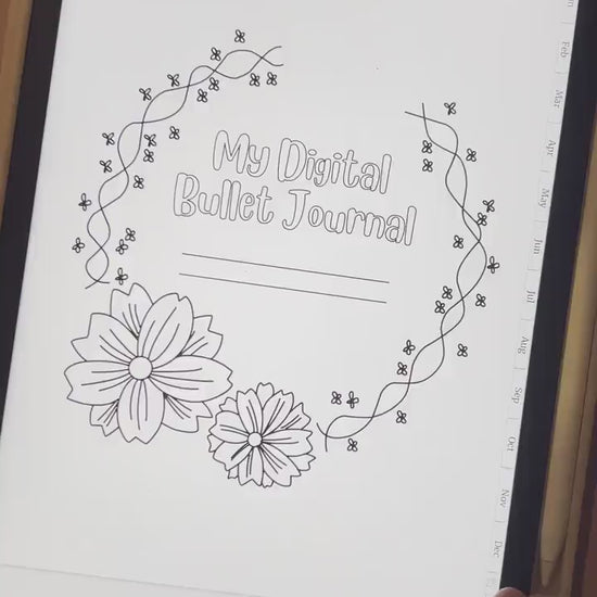 My Digital Bullet Journal - Hyperlinked, Undated, Themed Templates, Goals & Reflection, Meal Planner, Reading Journal, Brain Dump Sections