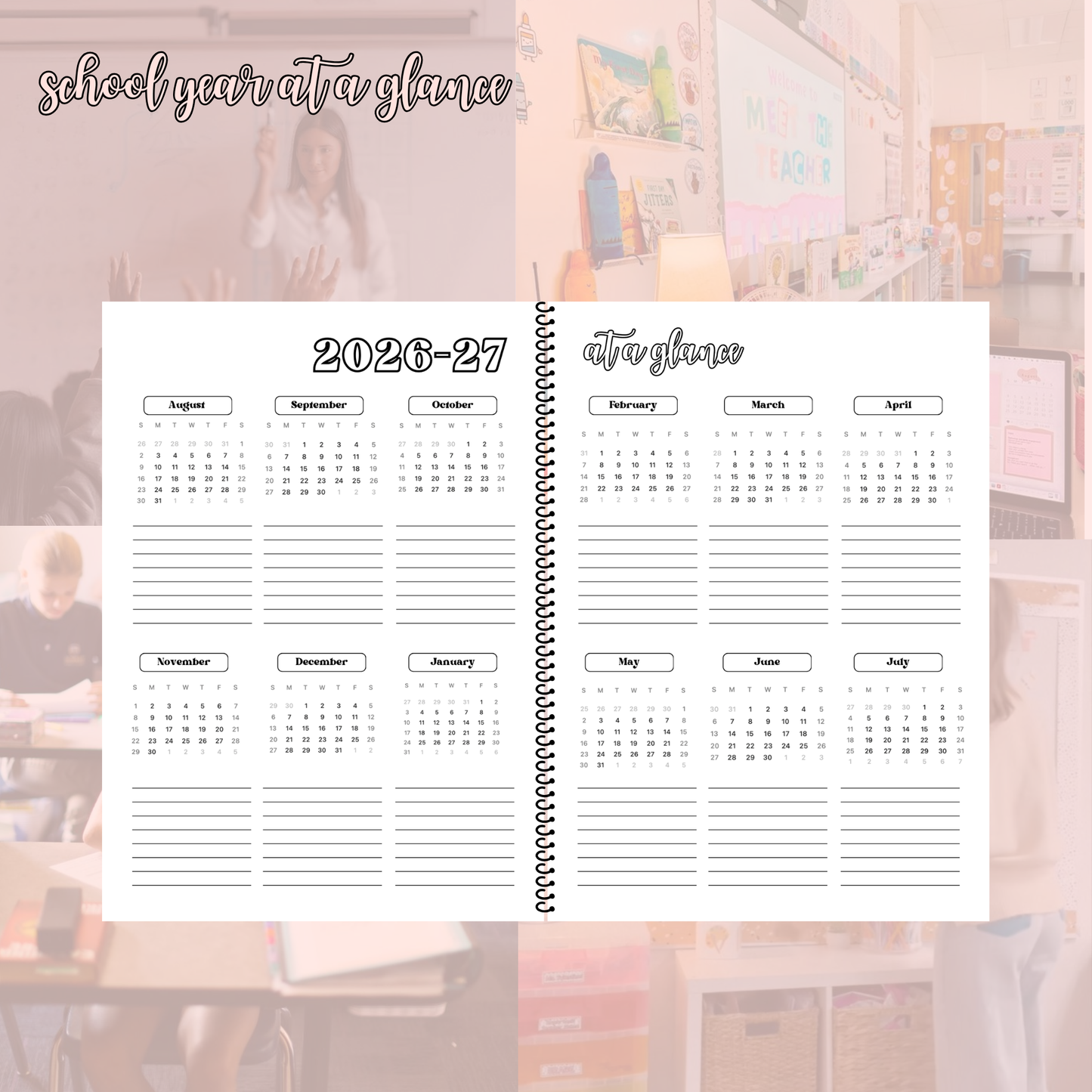 Kimi's Personal Planner August 2026- July 2027